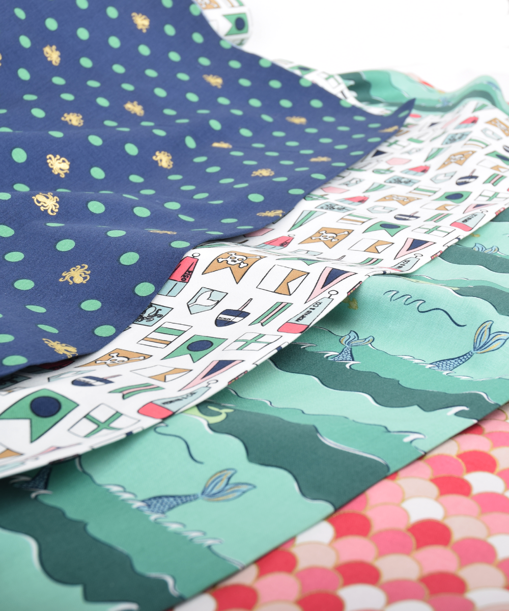 Ahoy Mermaids Quilt Fabric - Lindley General Store
