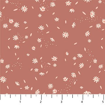 FIGO Fabrics Golden Hour Quilt Fabric Daisy Rust