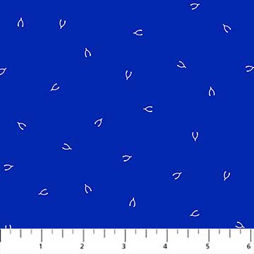 FIGO Fabrics Lucky Charms Quilt Fabric Wishbones 42 Blue