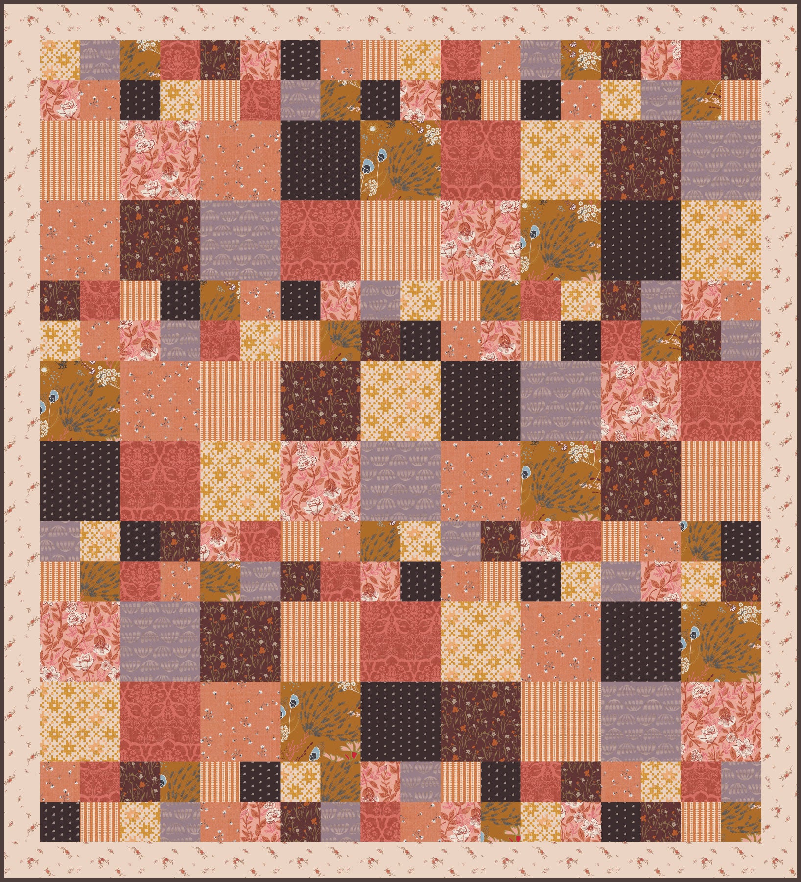 Amber Sunset Mary's Patchwork Quilt Kit