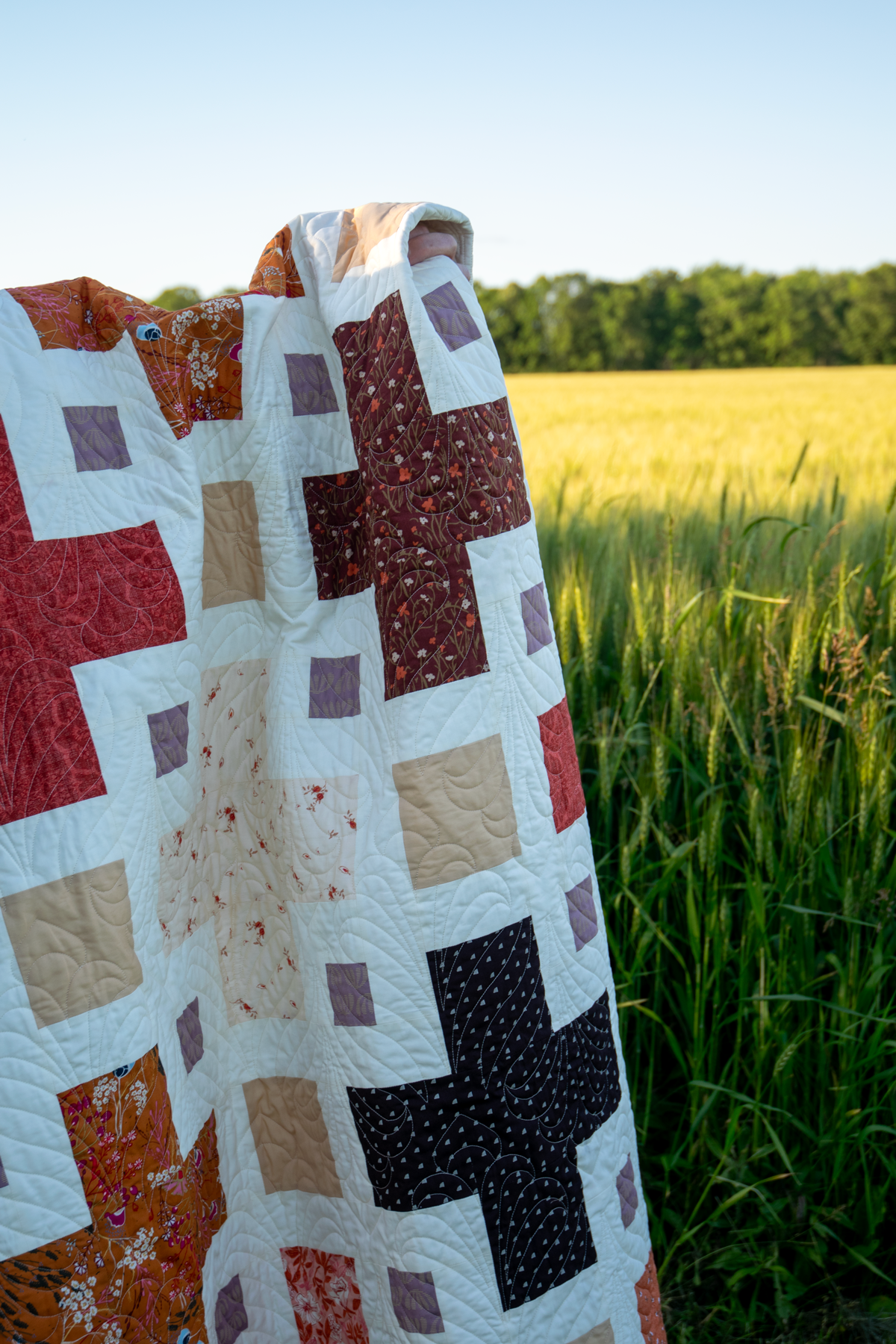 Amber Sunset Violet Quilt Kit