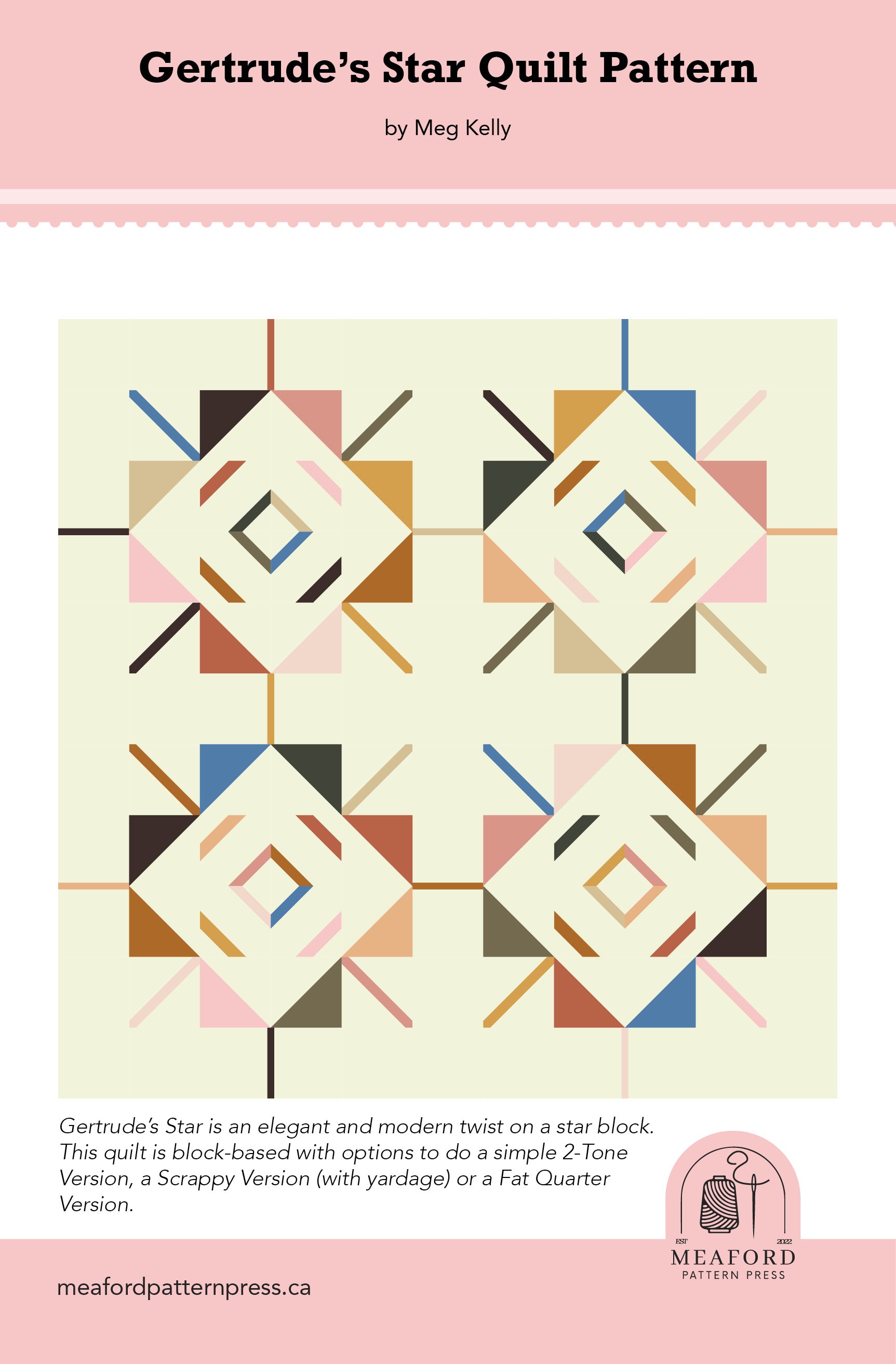 Meaford Pattern Press Gertrude's Star Quilt Pattern