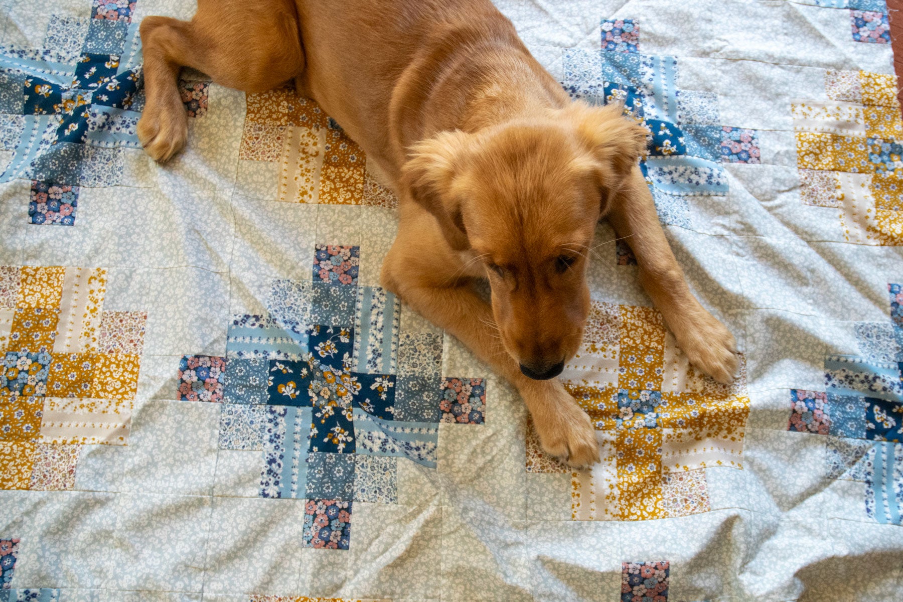 Liberty of LondonDenim Florals Granny Cabin Quilt KitQuilt Kits