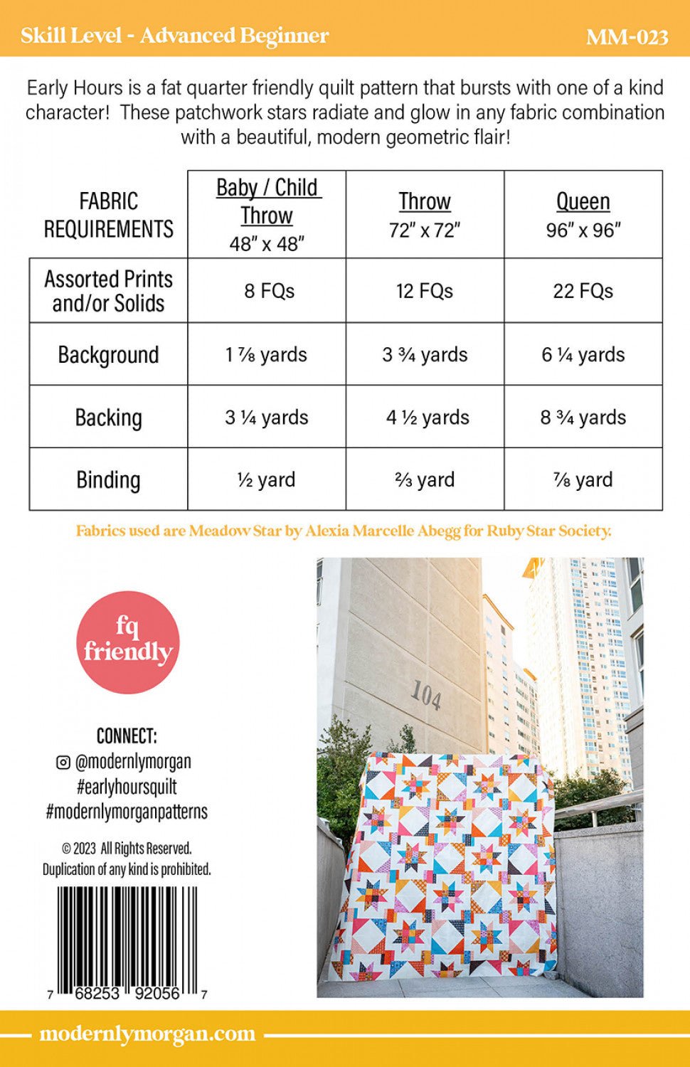 Modernly MorganEarly Hours Quilt PatternQuilt Patterns