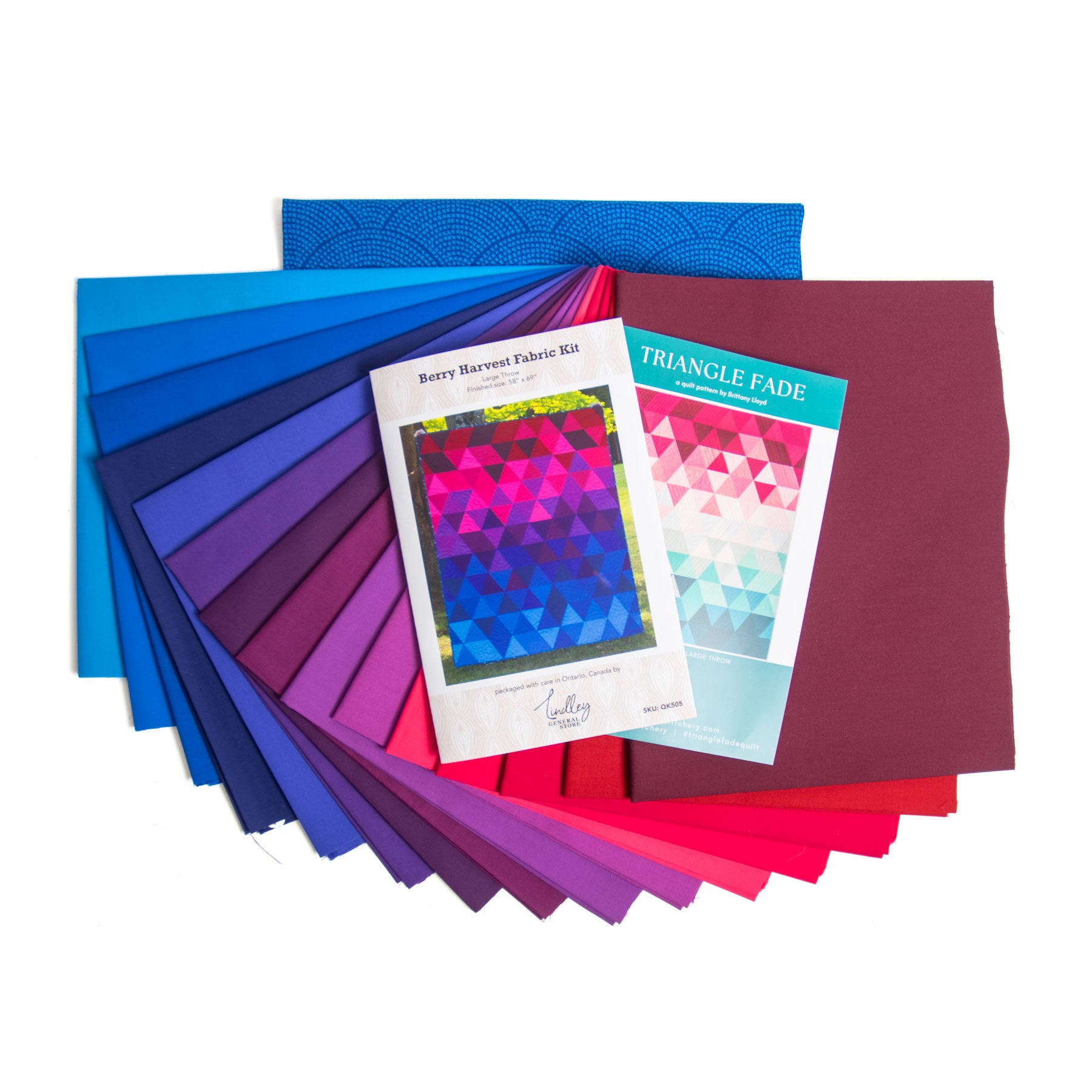 Berry Harvest Triangle Fade Quilt Kit