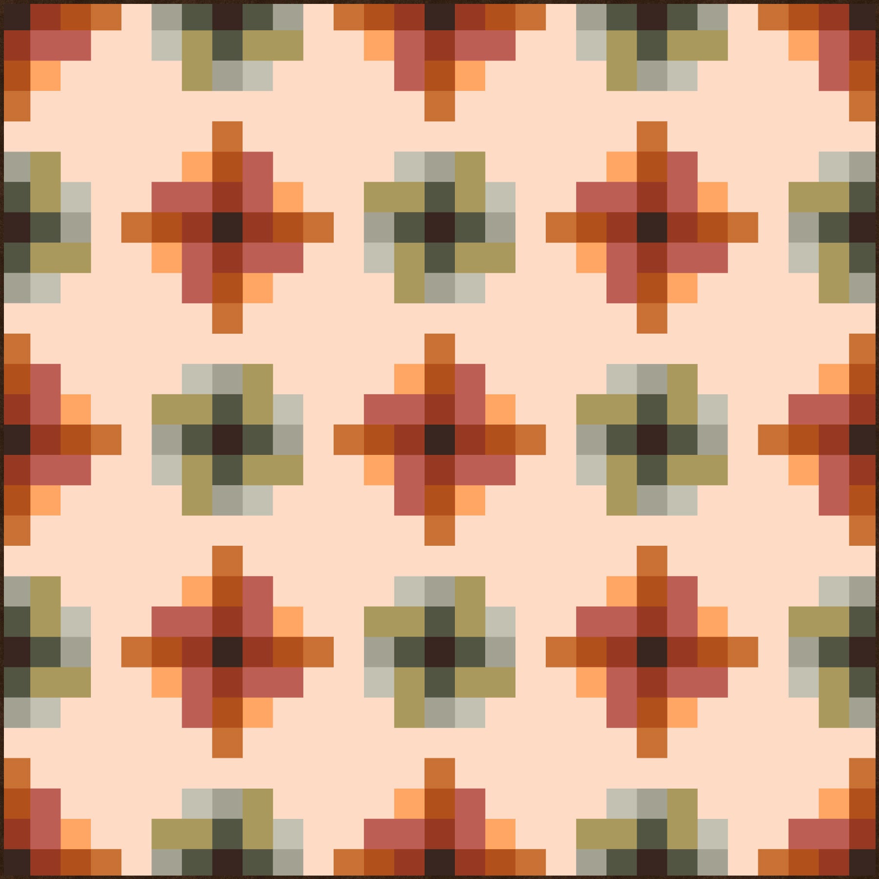 Terracotta Thyme Granny Cabin Fabric Kit