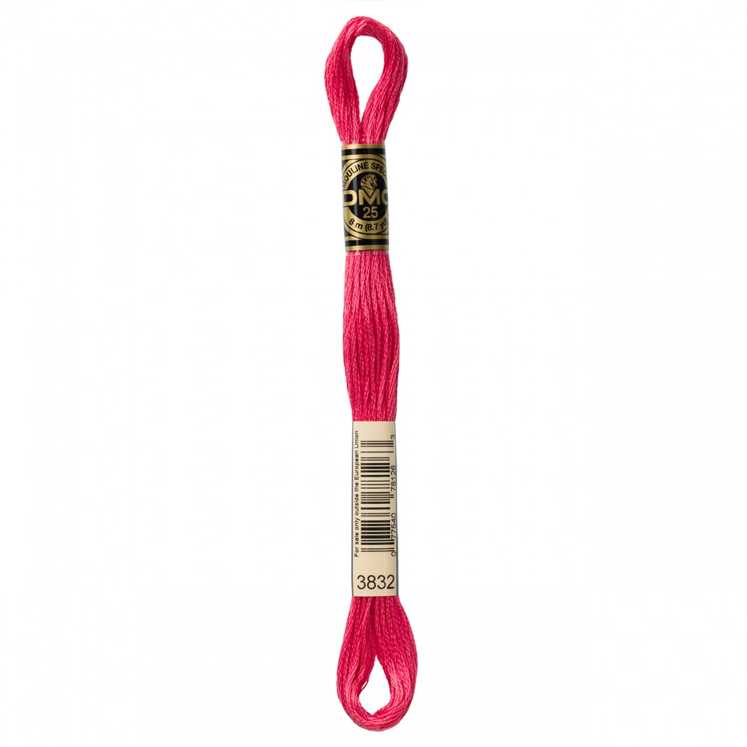 DMC6 - Strand Embroidery Floss 3832 Med RaspberryThread & Floss