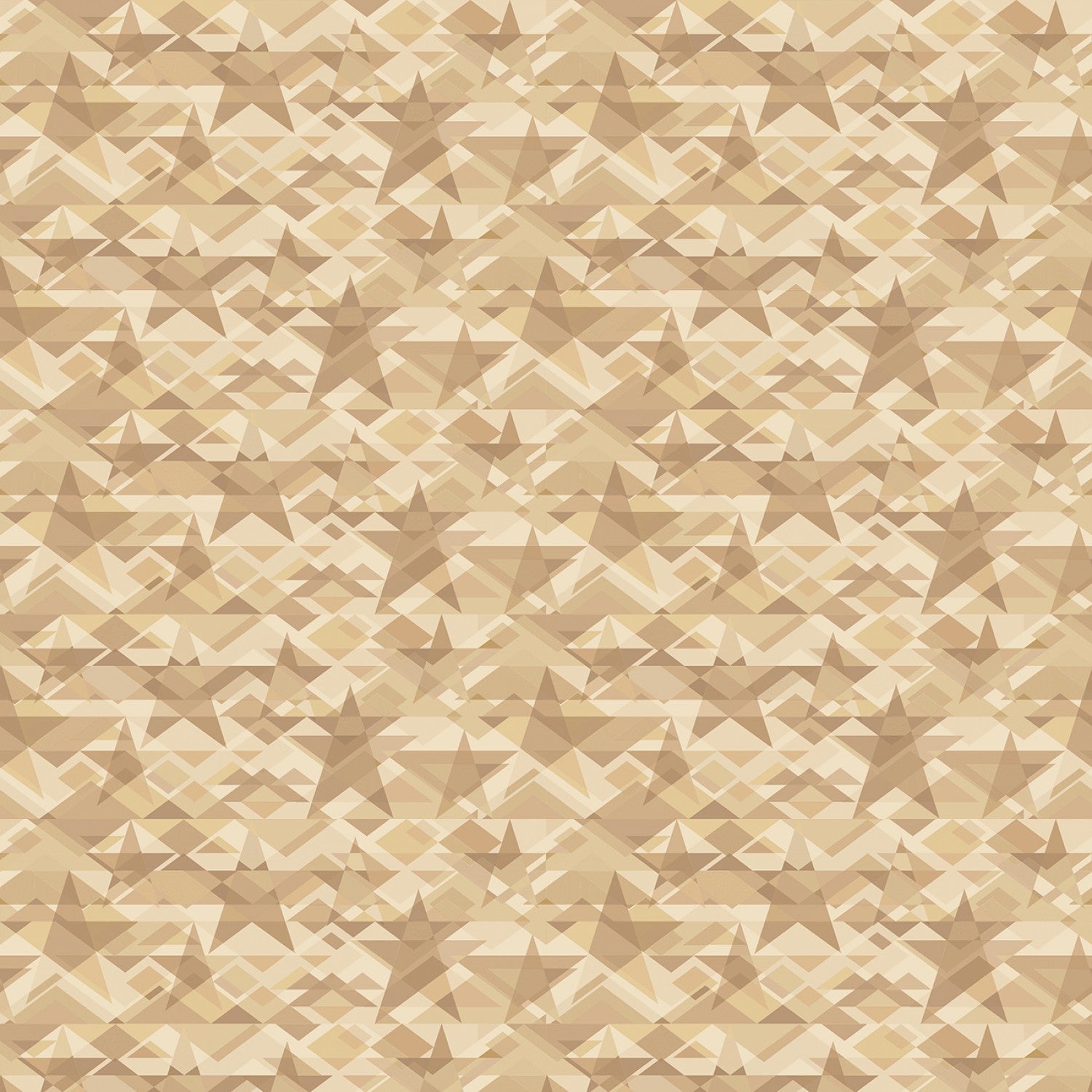 Henry Glass Scrap Happy Quilt Fabric Star Mosaic Taupe