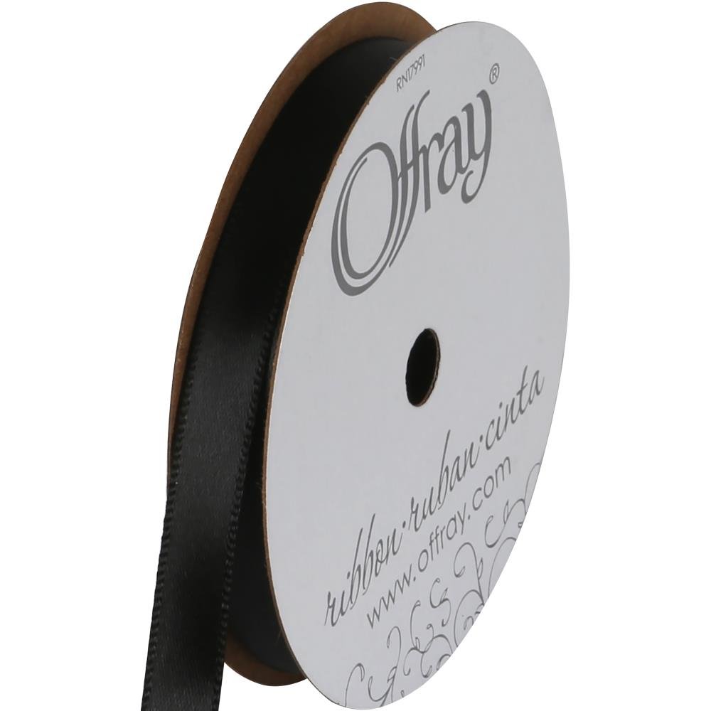 Offray®⅜in. Single Face Satin Ribbon BlackRibbons & Trim