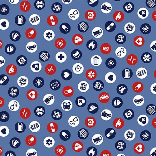 Studio EEssential Heroes Fabric Emblems BlueFabric