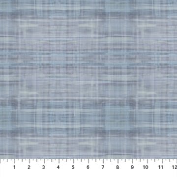 FIGO Fabrics Honey Bloom Quilt Fabric Plaid Blue