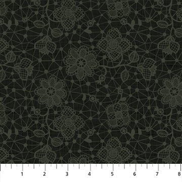 FIGO FabricsKlara Quilt Fabric Doily BlackFabric