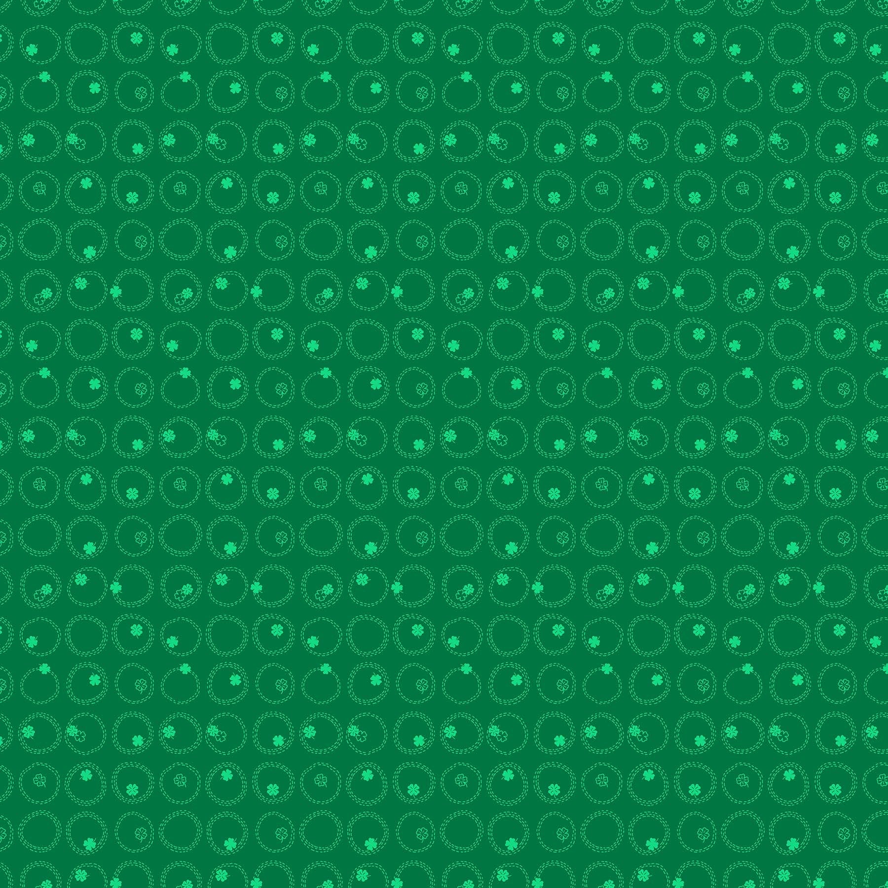 FIGO FabricsLucky Charms Quilt Fabric Clover Patch 72 Kelly GreenFabric