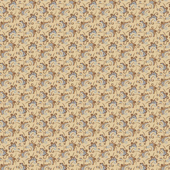 Marcus FabricsBack In The Day Quilt Fabric Alice's Petals BlueFabric