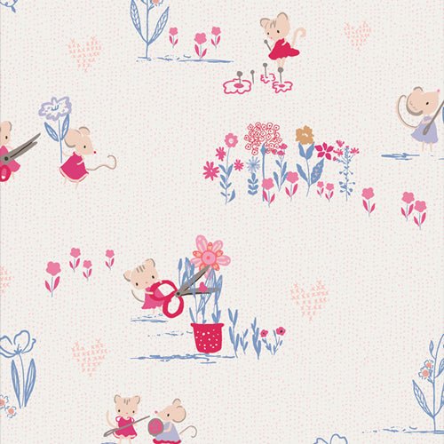 Art Gallery FabricsTails & Threads Needles & Whiskers CreamFabric