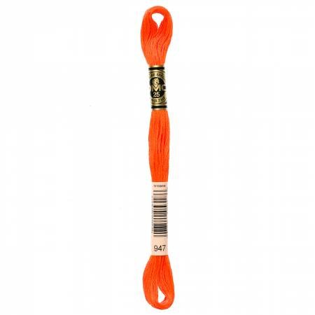 DMC6 - Strand Embroidery Floss 947 Burnt OrangeThread & Floss