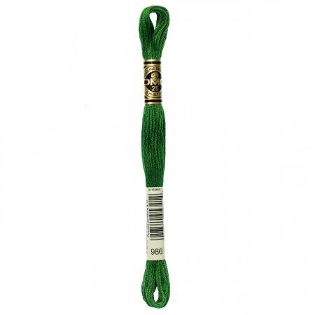 DMC6 - Strand Embroidery Floss 986 Very Dk Forest GreenThread & Floss