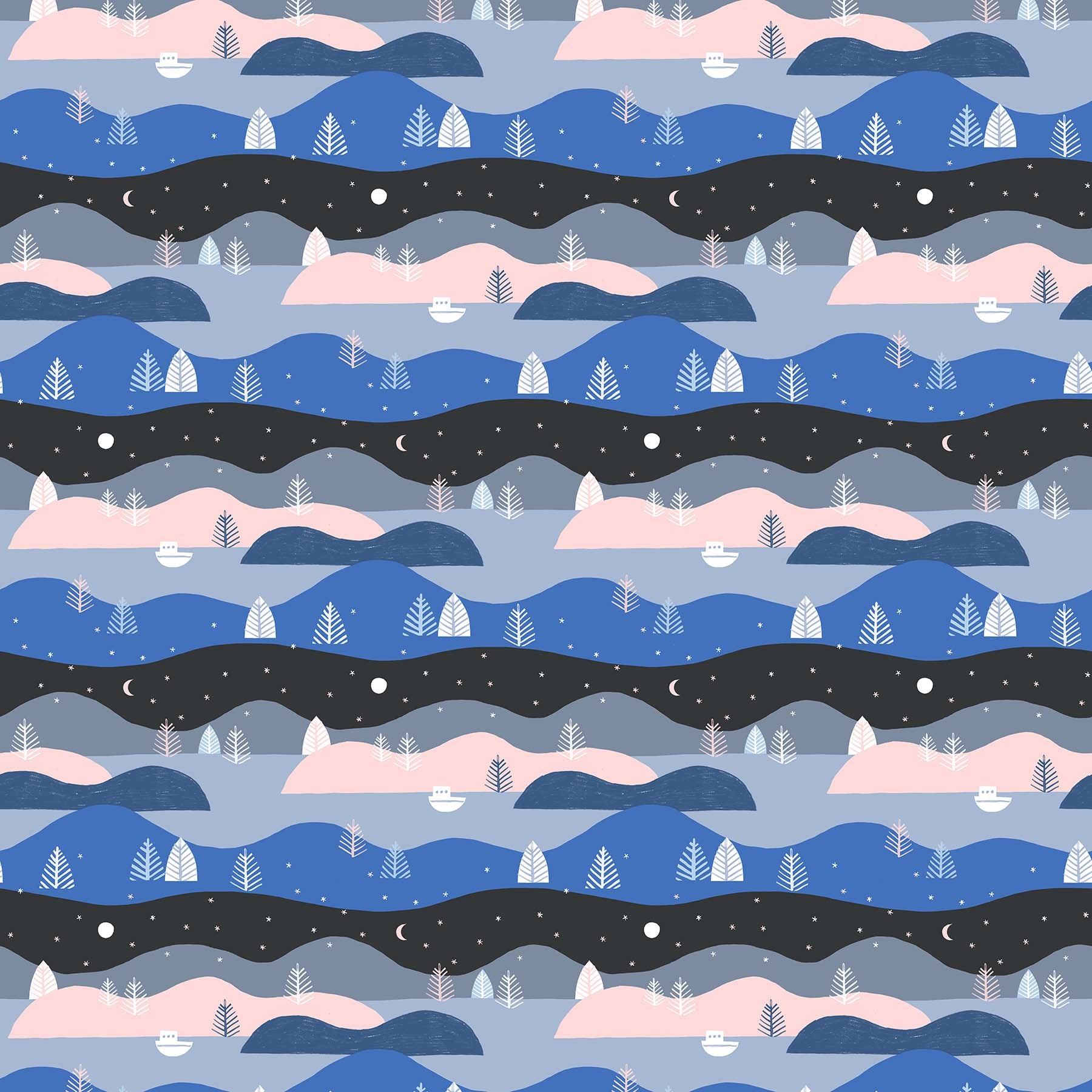 Moonlit Voyage Modern Quilt Fabric