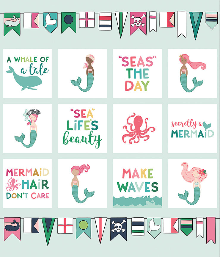Ahoy Mermaids Quilt Fabric