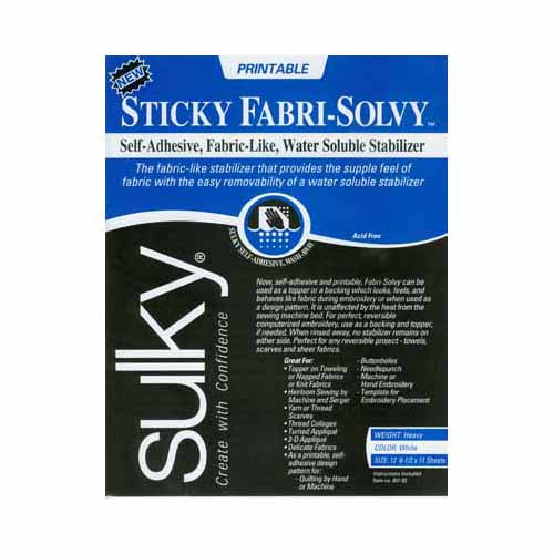 Sticky Fabri-Solvy 8x12in. Sheets