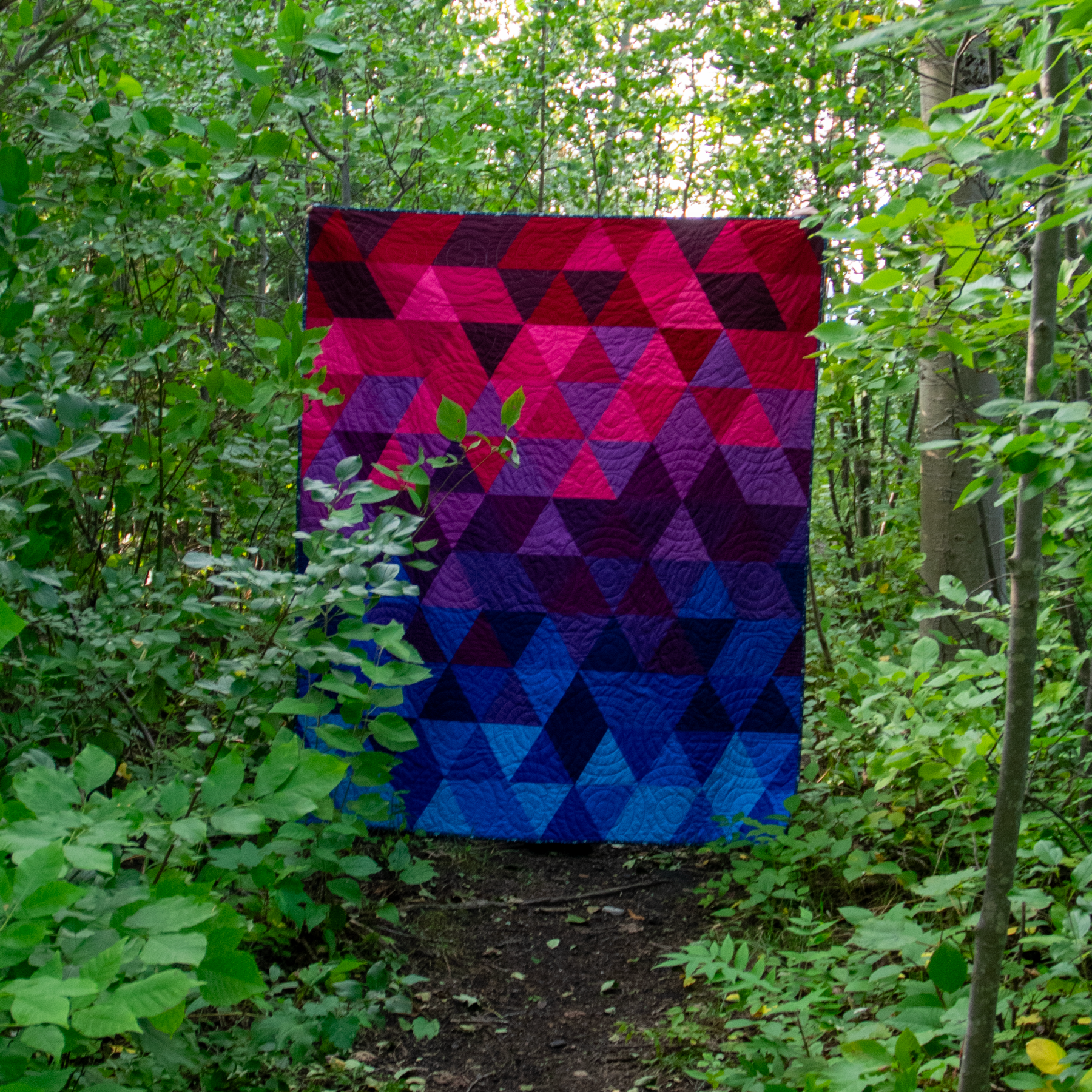 Berry Harvest Triangle Fade Quilt Kit