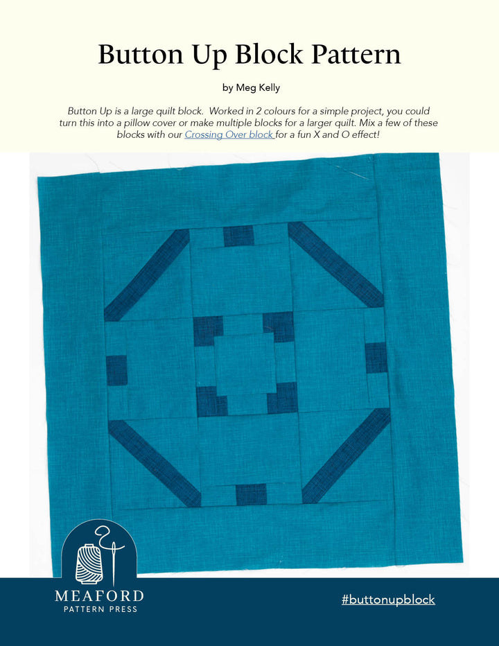Button Up Quilt Block pdf Pattern (free with email subscription)