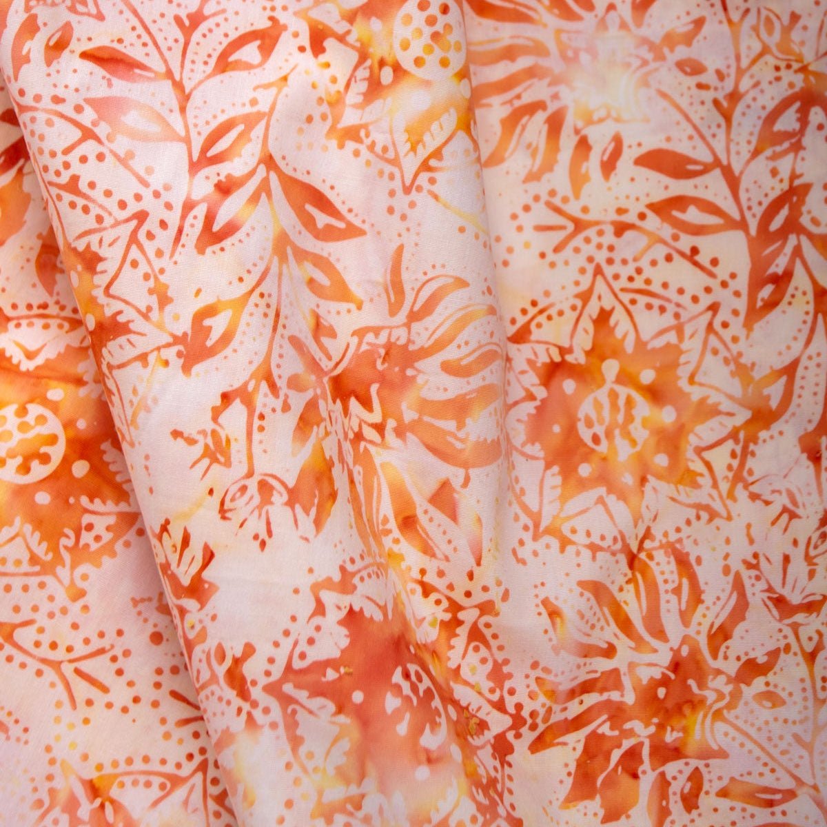 Banyan BatiksGarden Party Batik Quilt Fabric Stars & Flowers BlushFabric