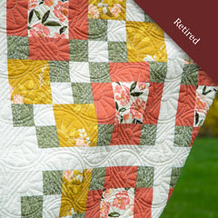 Rose Garden Laura's 4-Patch Large Throw Fabric Kit (Retired)