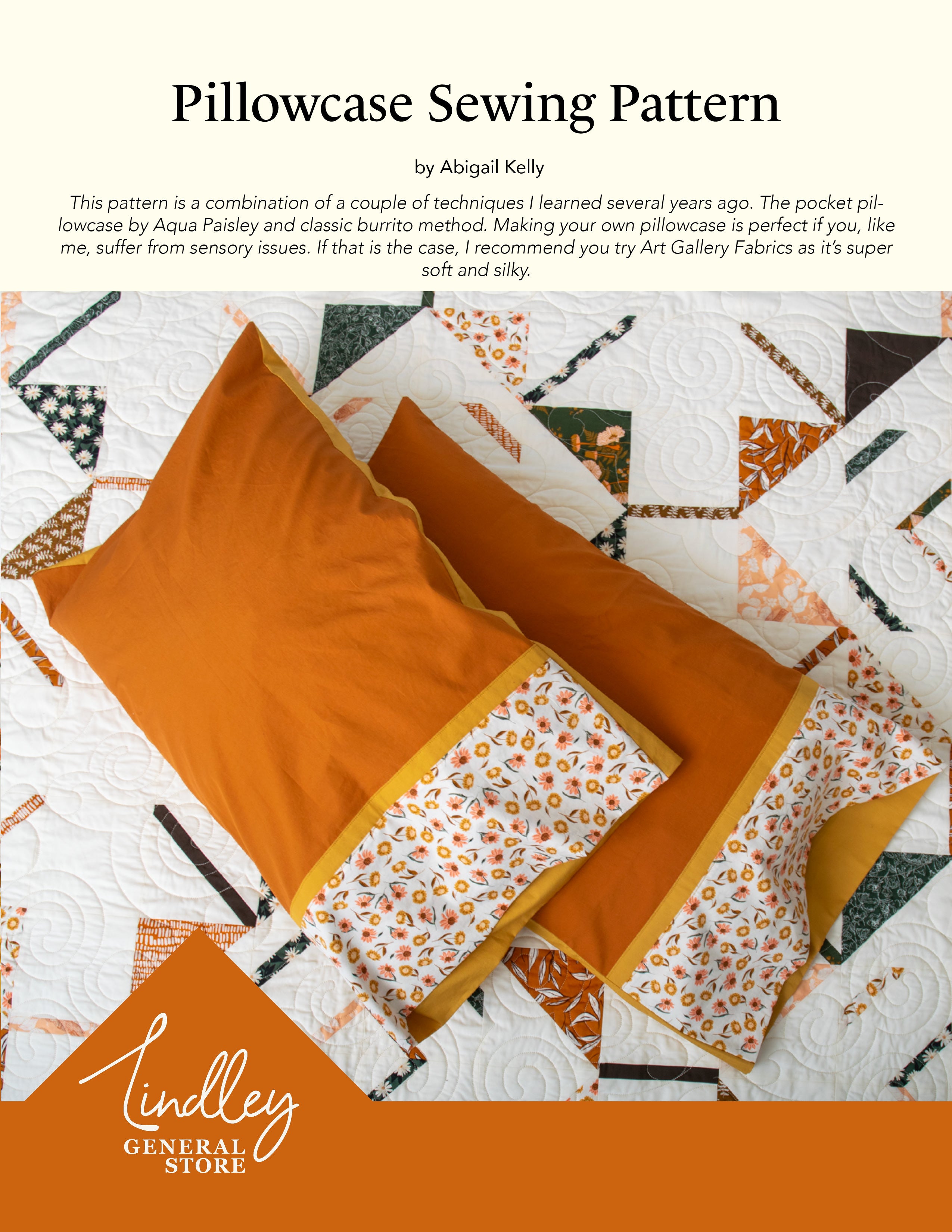 Pillowcase Sewing Pattern For Quilters