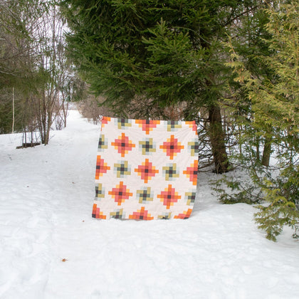 Terracotta Thyme Granny Cabin Quilt Kit