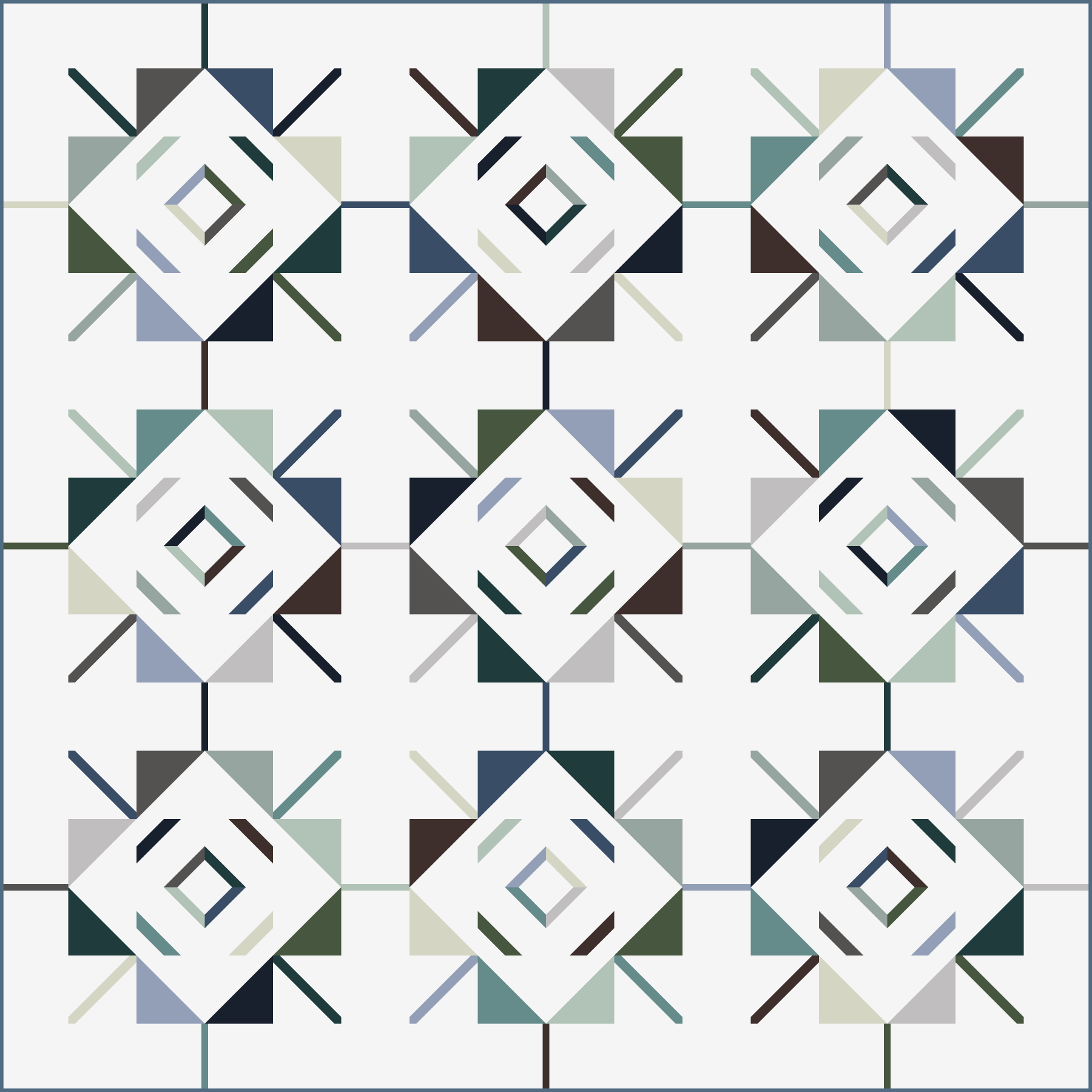 Gertrude's Star Quilt Pattern - printed