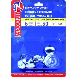 1.9mm Covered Button Kit 6ct