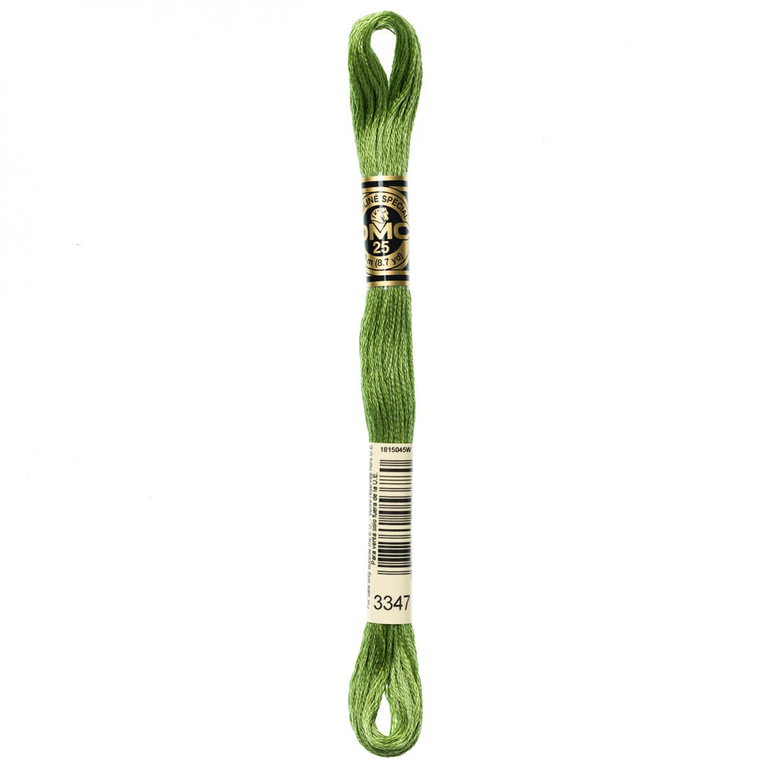 DMC 6-Strand Embroidery Floss 3347 Med Yellow Green (4838577799213)