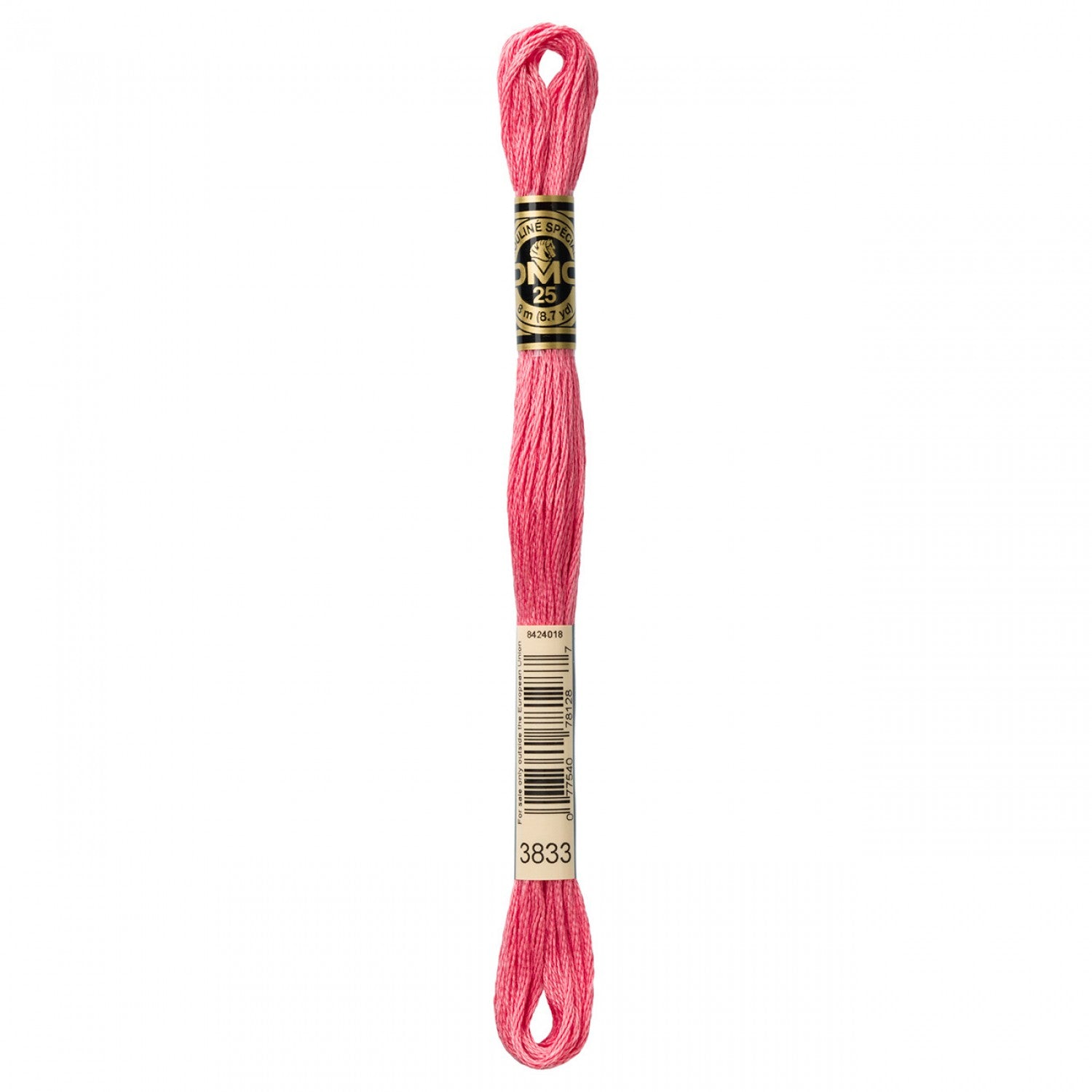 DMC 6-Strand Embroidery Floss 3833 Lt Raspberry (4777565782061)