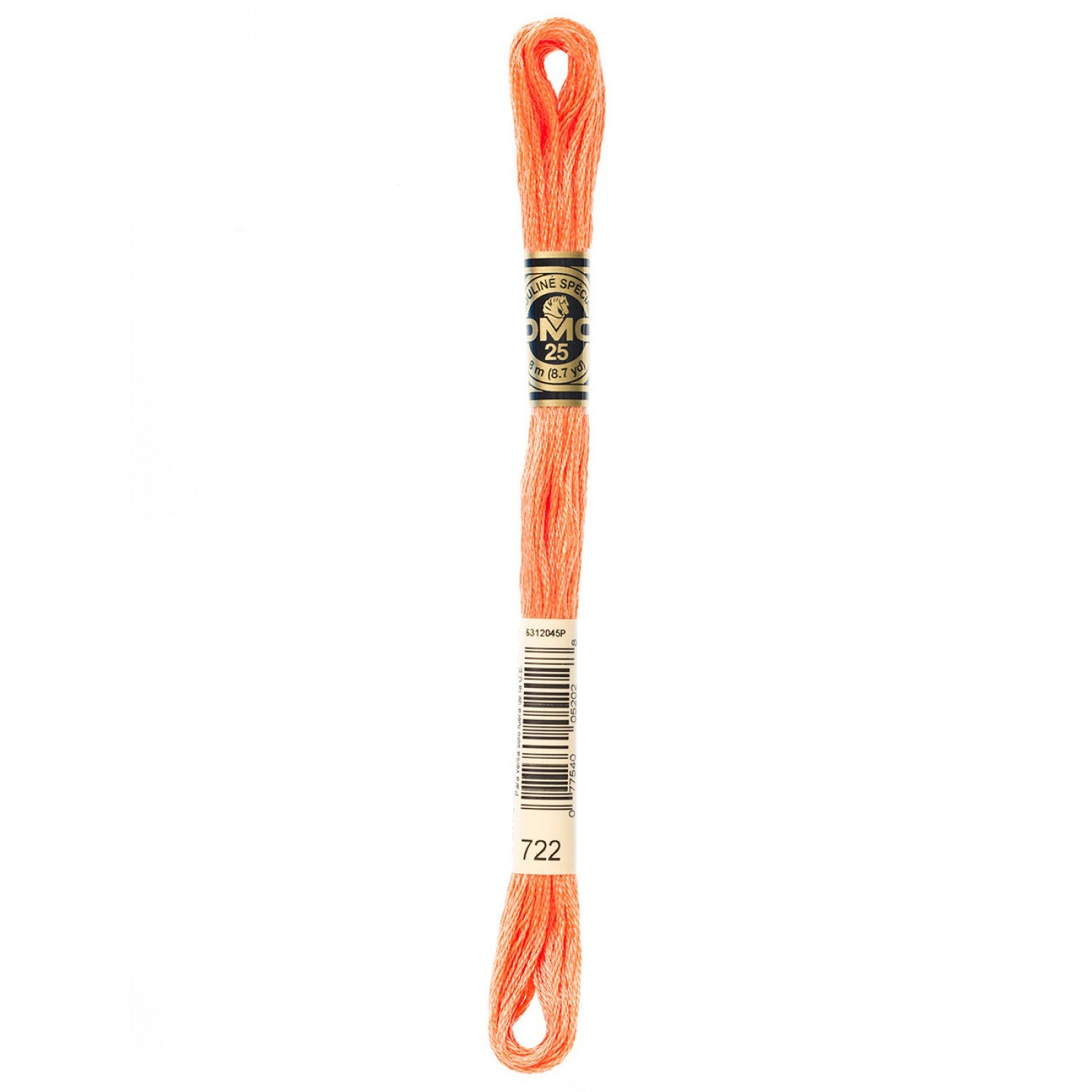 DMC 6-Strand Embroidery Floss 722 Lt Orange Spice (4515934568493)