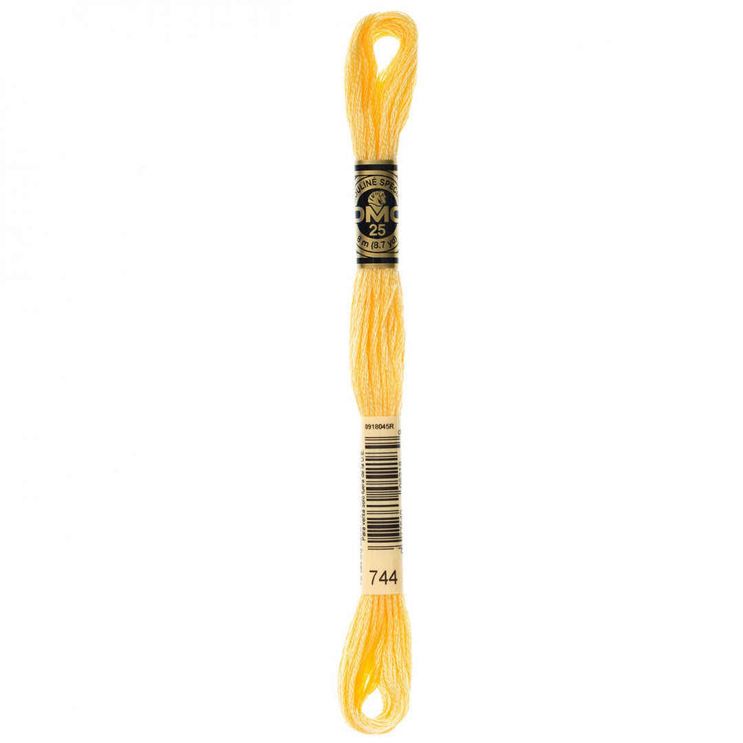 6-Strand Embroidery Floss 744 Pale Yellow (4884090519597)