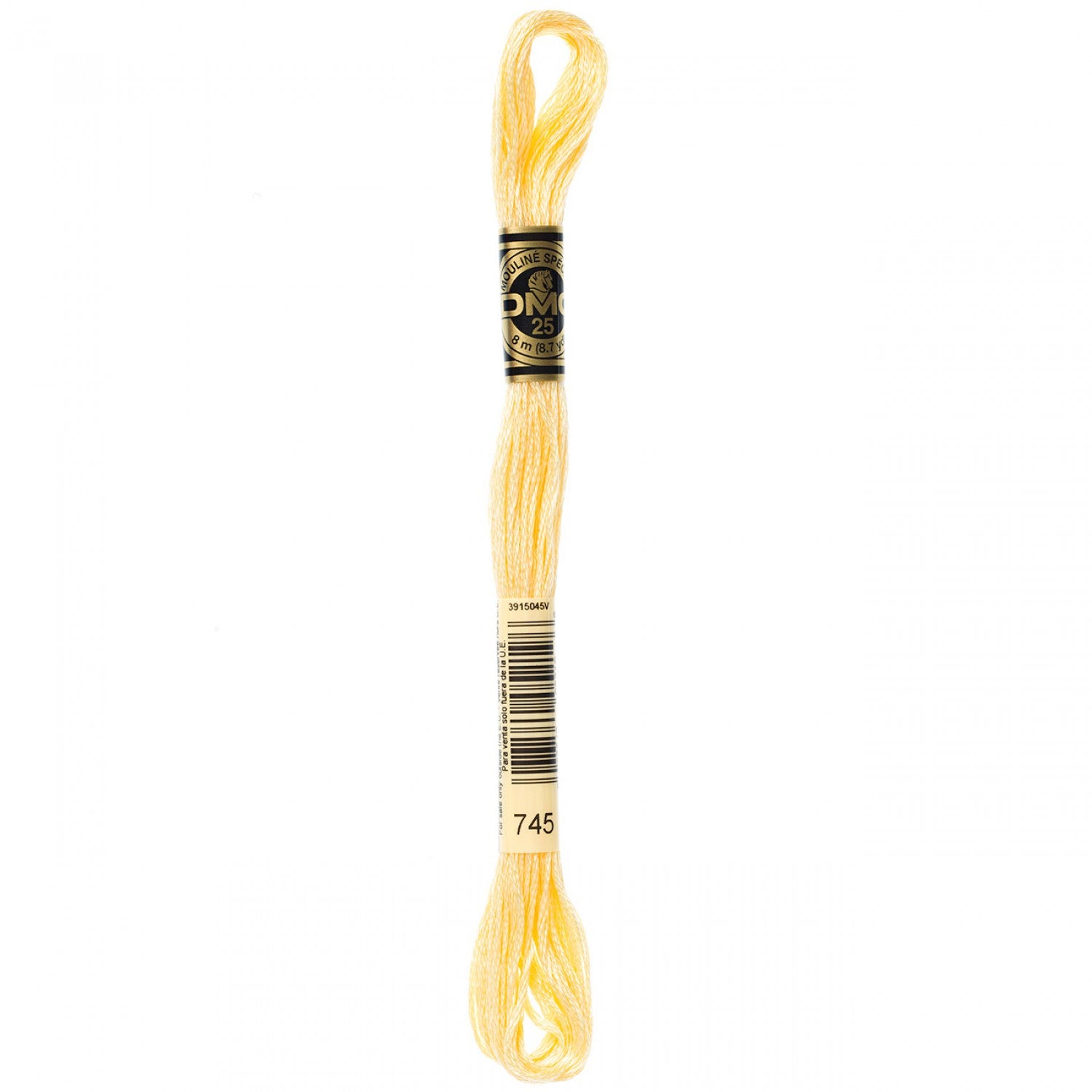 6-Strand Embroidery Floss 745 Lt Pale Yellow (4884085342253)