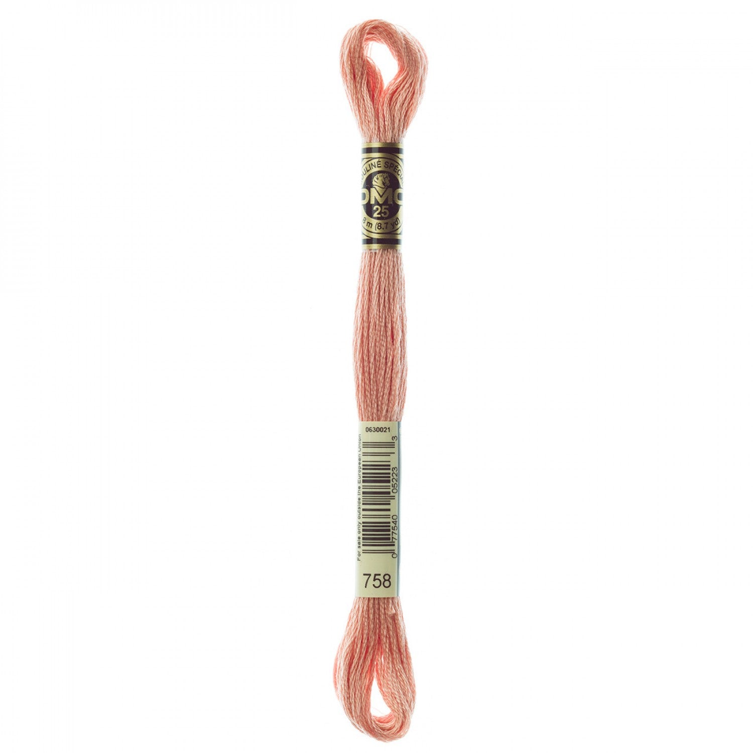 DMC 6-Strand Embroidery Floss 758 Very Lt Terra Cotton (4814068449325)