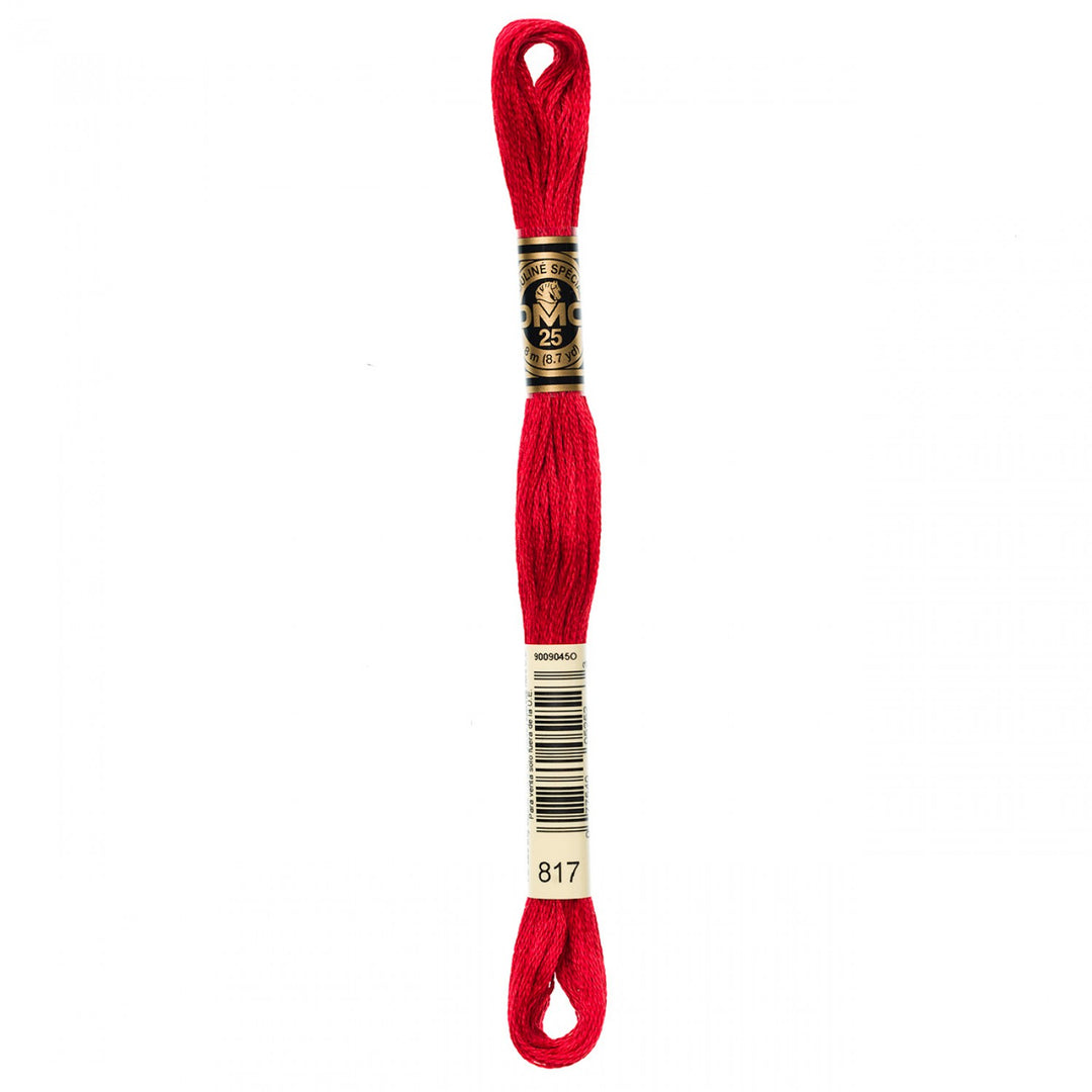 DMC 6-Strand Embroidery Floss 817 Very Dk Coral Red (4519326613549)