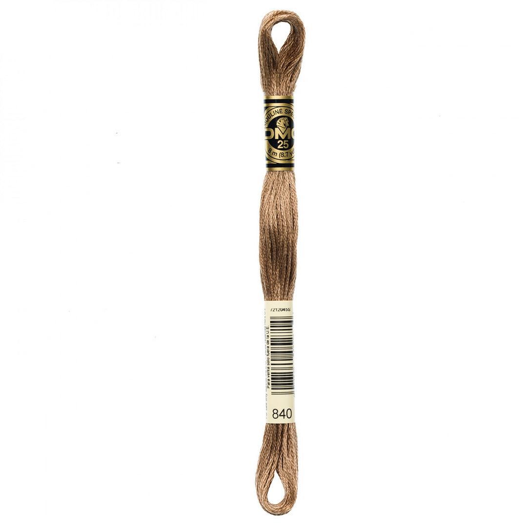6-Strand Embroidery Floss 840 Med Beige Brown (4519370358829)