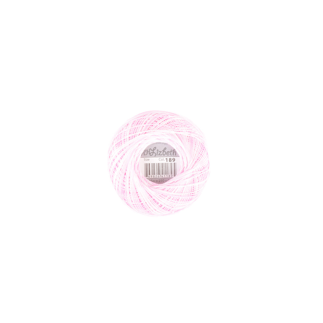 Lizbeth 100% Egyptian Cotton cordonnet thread Pink Ice Multi (4676140924973)