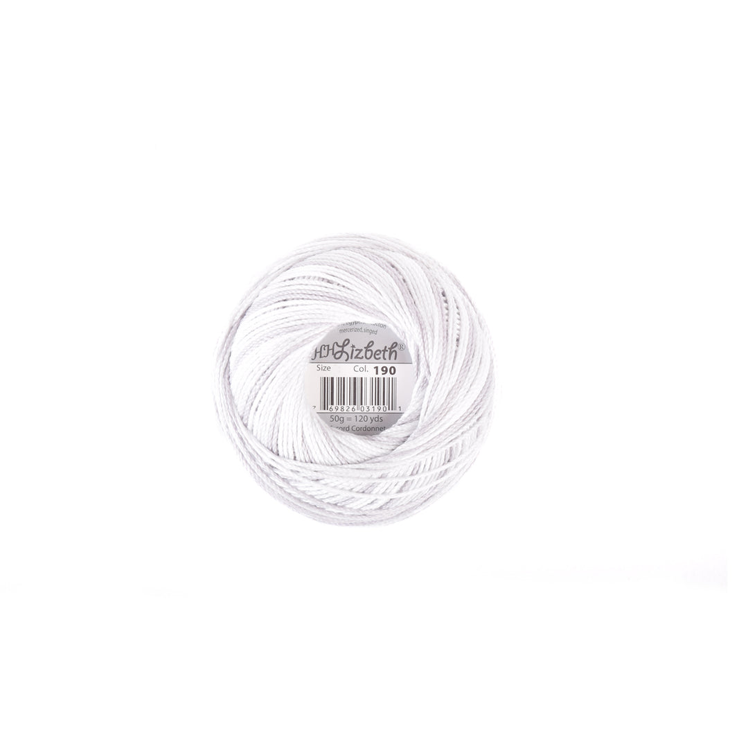 Lizbeth Size 03 Cotton Thread 190 Silver Ice (4672700219437)