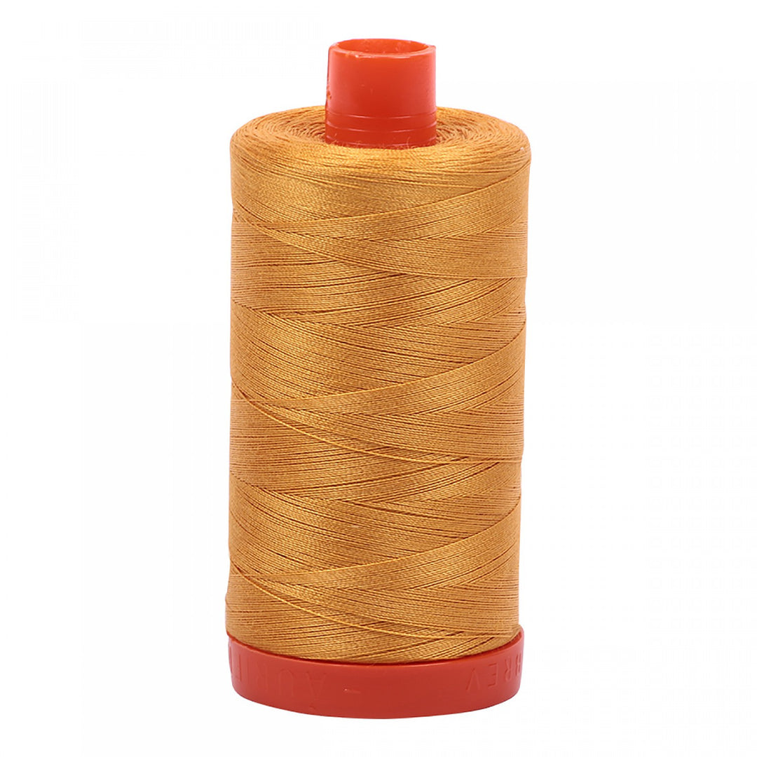 Aurifil 50wt Mako Cotton Quilting Thread 2140 Mustard Orange (5245881712805)