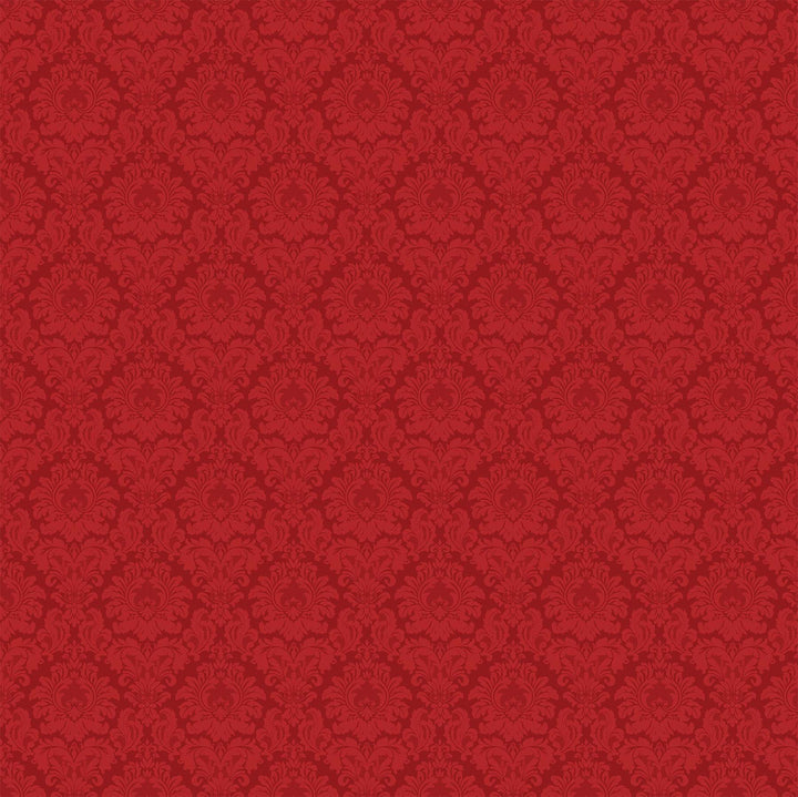 Merry Christmas Damask Red