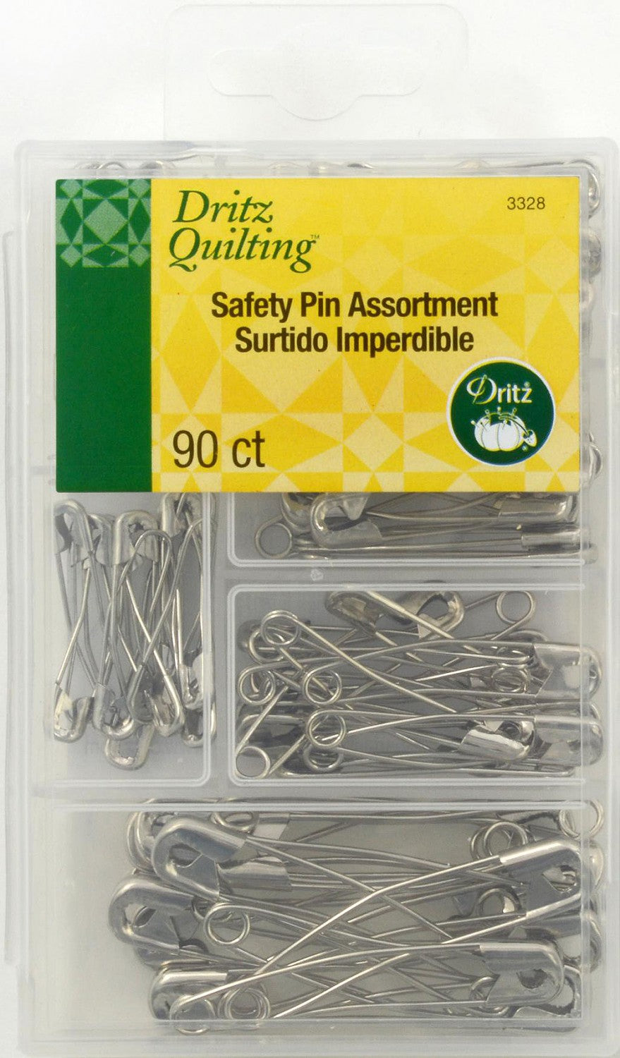 Curved Safety Pin Assortment 90ct (4383865339949)