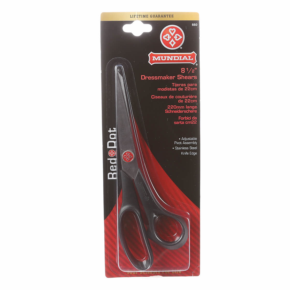 Mundial Red Dot 8½in. Knife Edge Dressmaker Scissors (5008536010797)