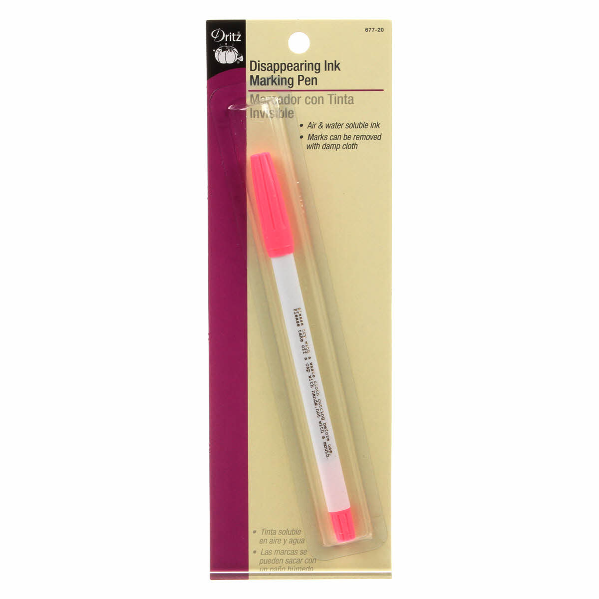 Disappearing Ink Marking Pen Pink (4497601527853)