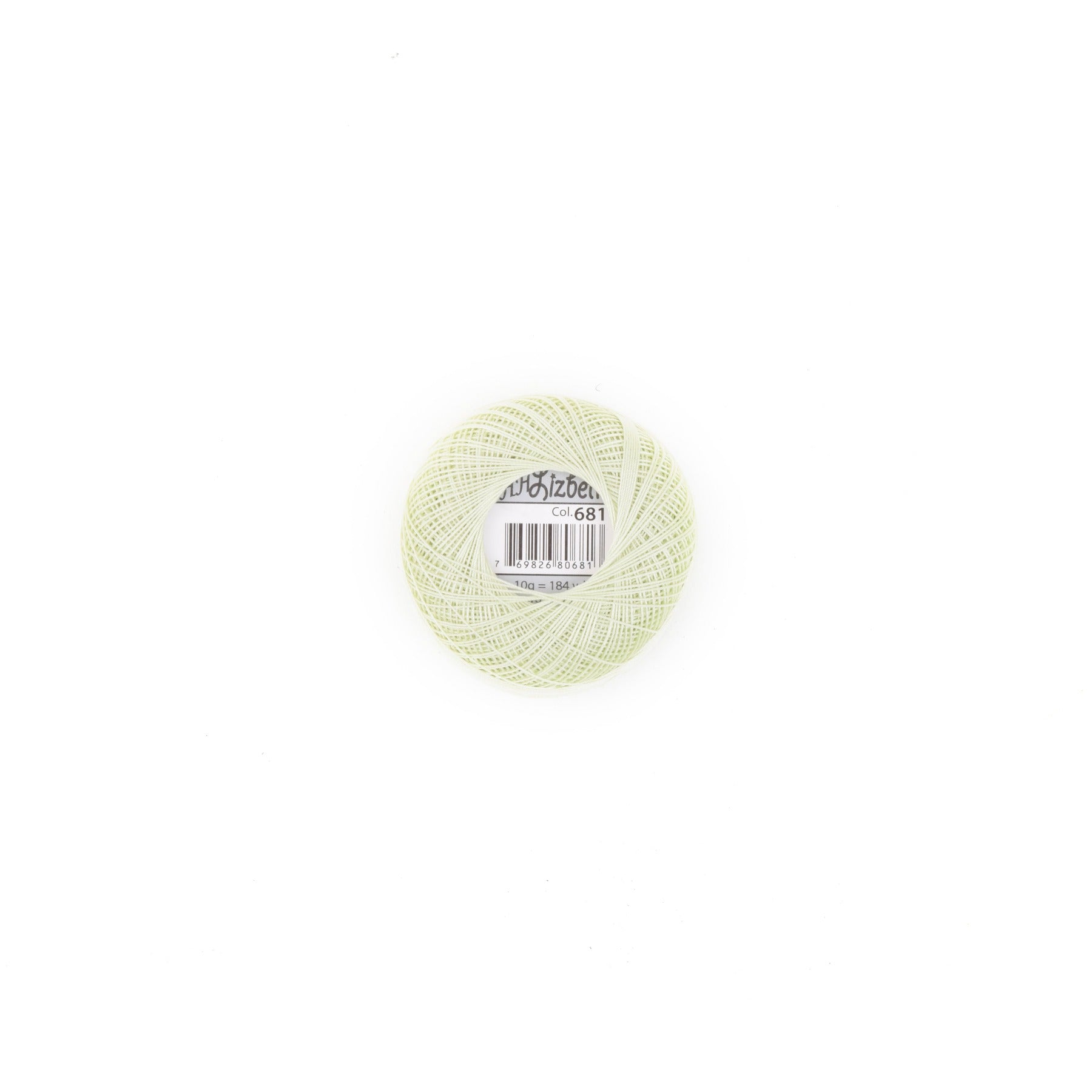 Lizbeth 100% Egyptian Cotton cordonnet thread Pistachio Green Light (666927923245)