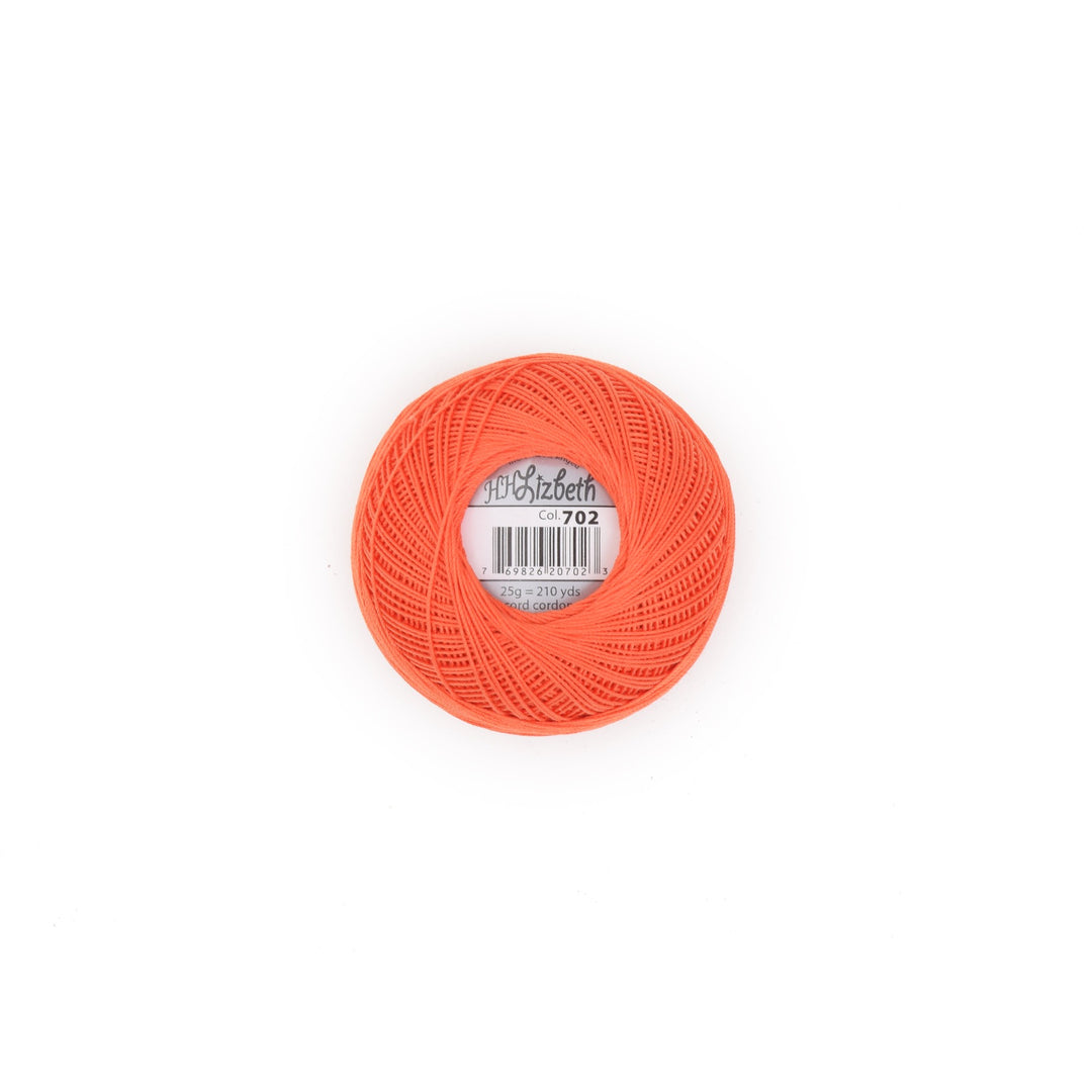 Lizbeth Cordonnet Cotton Thread Orange Medium 702 (4677214601261)