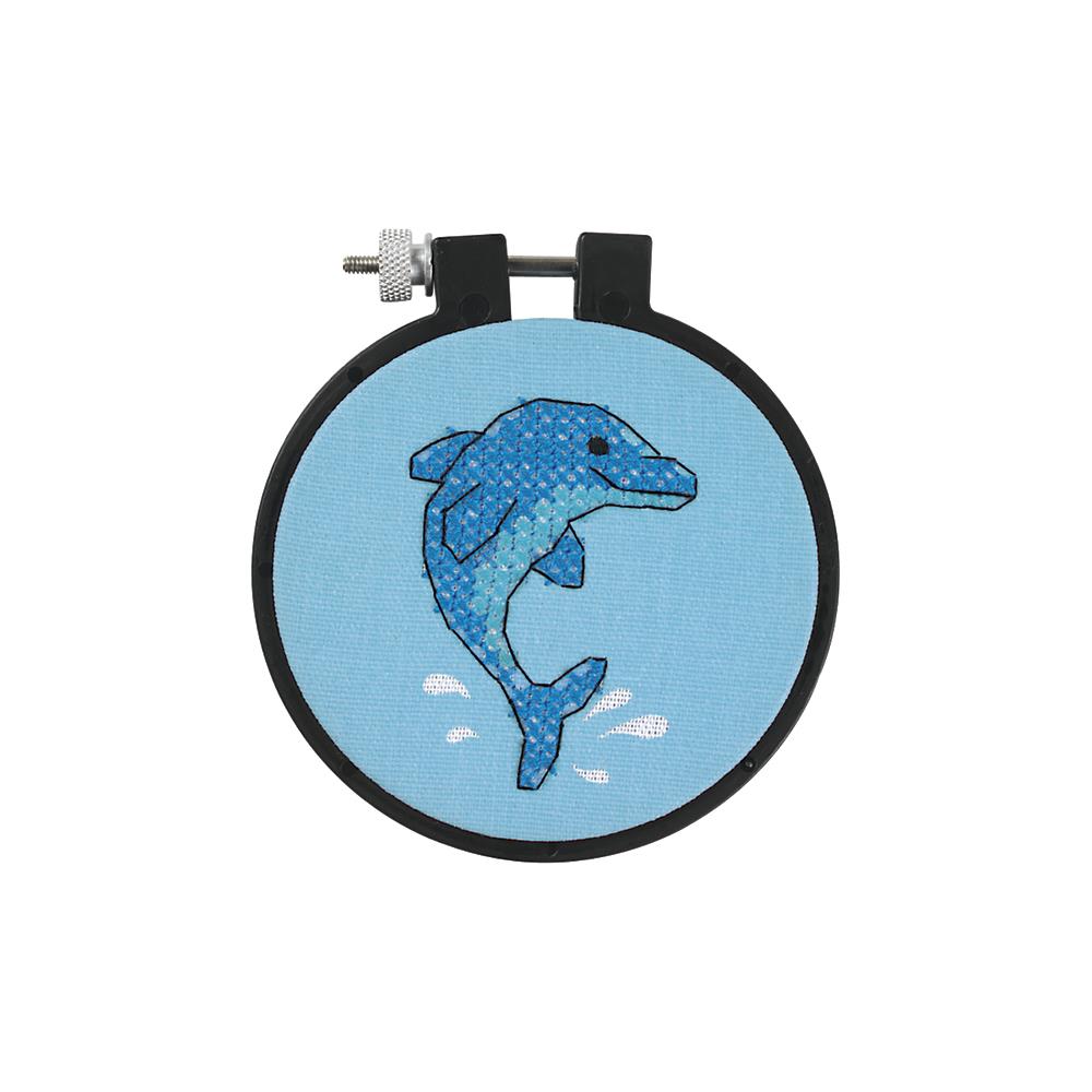Dolphin Learn-A-Craft Stamped Cross Stitch (5576043004069)